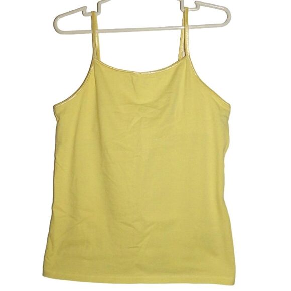 WONDER NATION girls large 10/12 solid light yellow camisole with built in bra - Picture 1 of 5